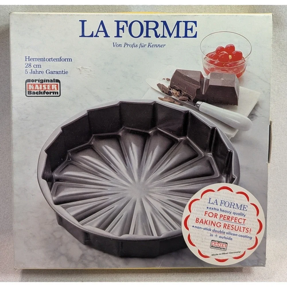 Kaiser La Forme Flan Case Pan 28cm Gray New West Germany Herrentortenform 630236